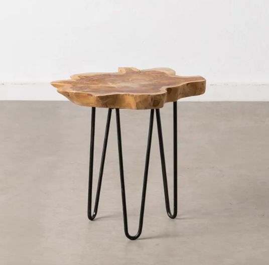 Mesa auxiliar natural negro
