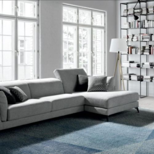 Sofás cheslong en color gris