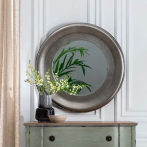 Espejo plata envejecida cristal madera Espejo plata envejecida cristal madera