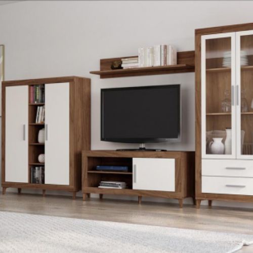 Mueble completo de comedor con televisión central